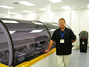 Bob Pommier, with in-line coating system